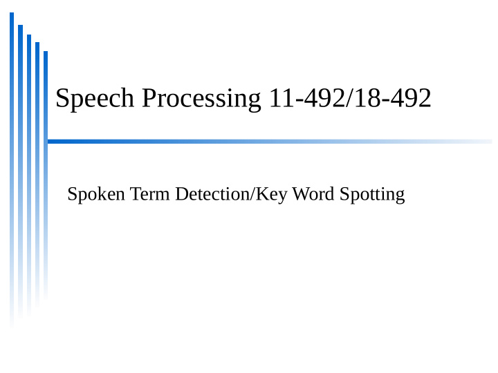 speech processing 11 492 18 492