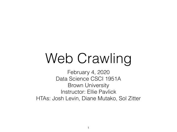 web crawling
