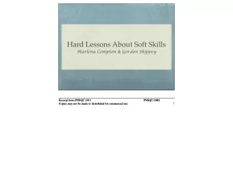 Hard Lessons About Soft Skills  Marlena Compton &amp; Gordon Shippey