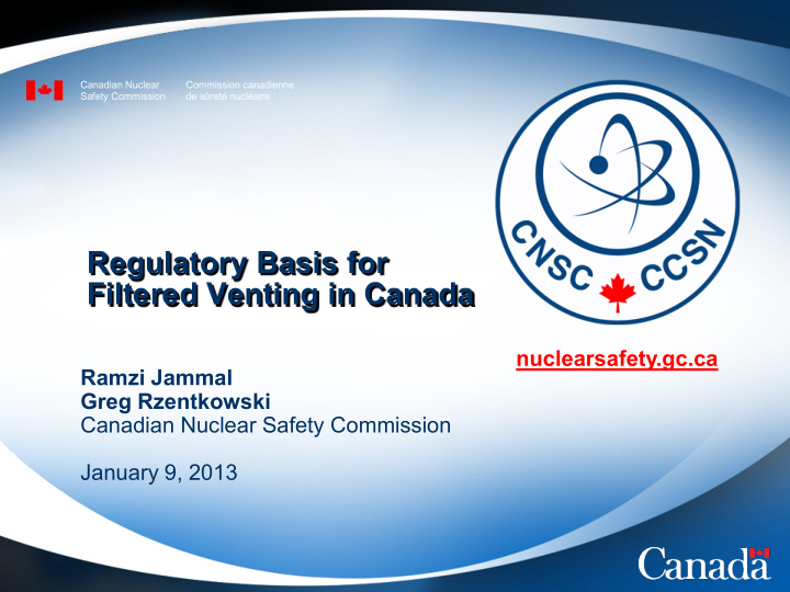 regulatory basis for filtered venting in canada