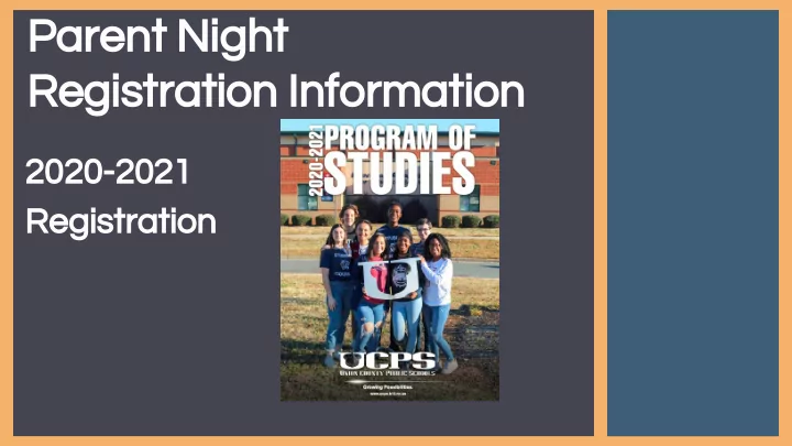 parent night registration information