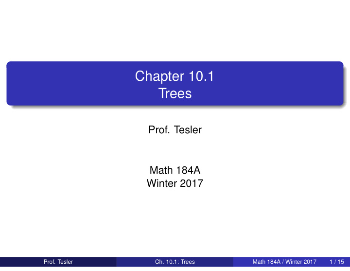 chapter 10 1 trees
