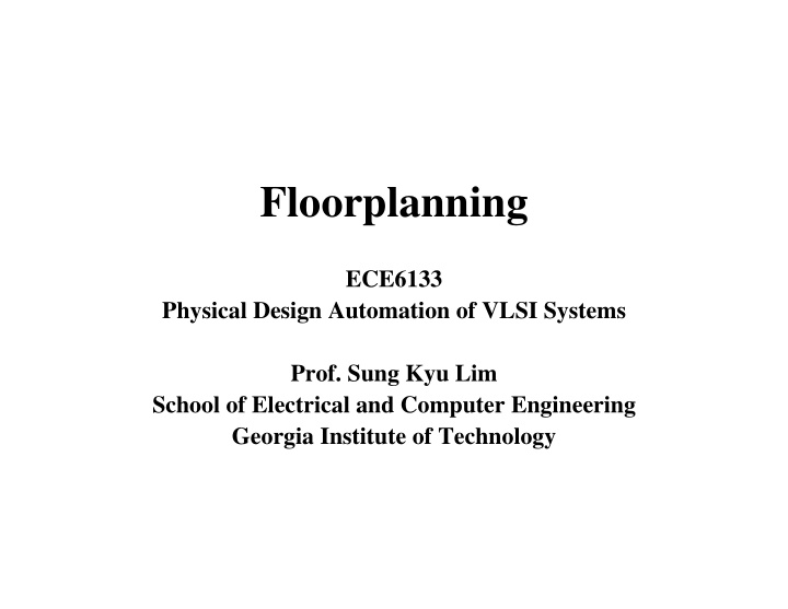 floorplanning