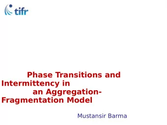 Phase Transitions and  Intermittency in  an Aggregation-  Fragmentation Model  Mustansir Barma