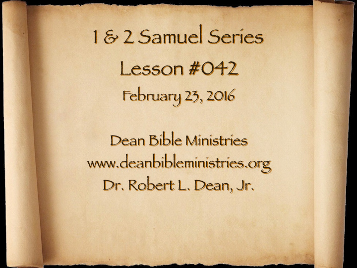 1 2 samuel series lesson 042