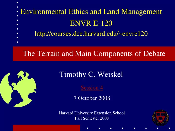 environmental ethics and land management envr e 120