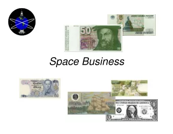 Space Business  Overview  Satellites  Telecommunications  Remote Sensing  Rockets