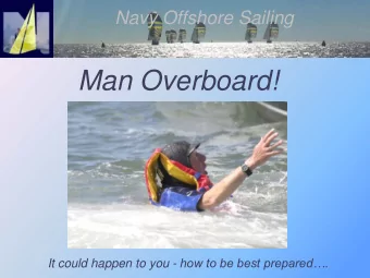 Man Overboard! It could happen to you - how to be best prepared.  Navy Offshore Sailing  Varsity