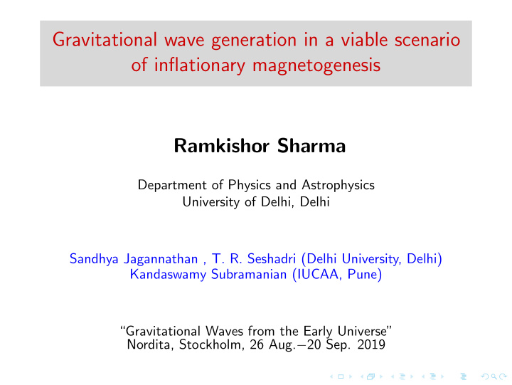 gravitational wave generation in a viable scenario of