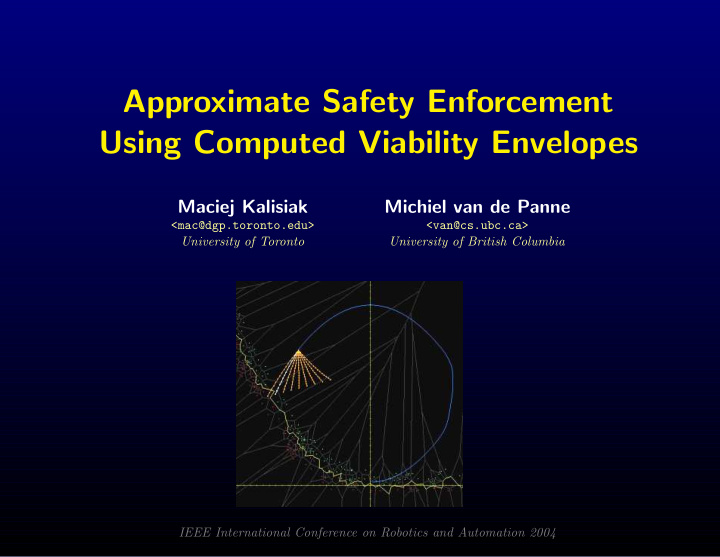 approximate safety enforcement using computed viability