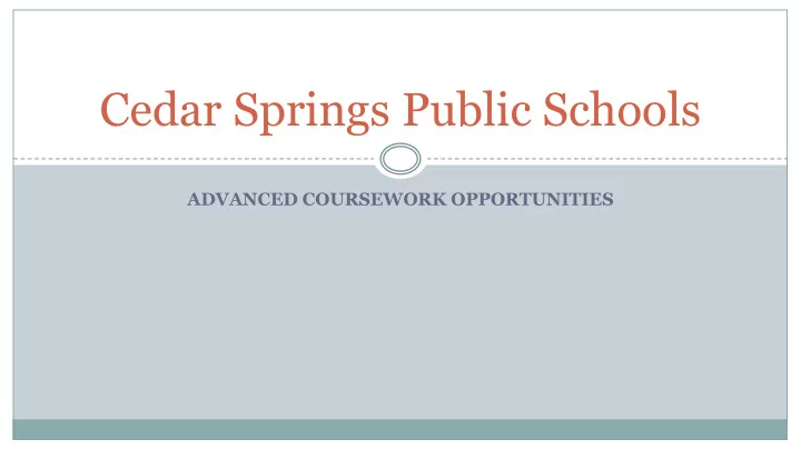 cedar springs public schools