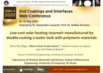 Low-cost solar heating reservoir manufactured by  double-coating a water tank with polymeric