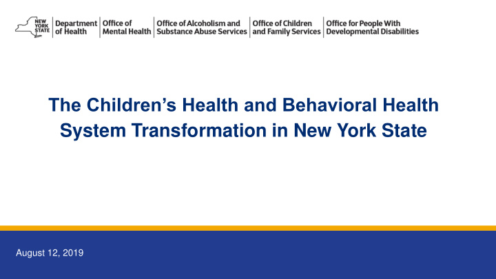 system transformation in new york state