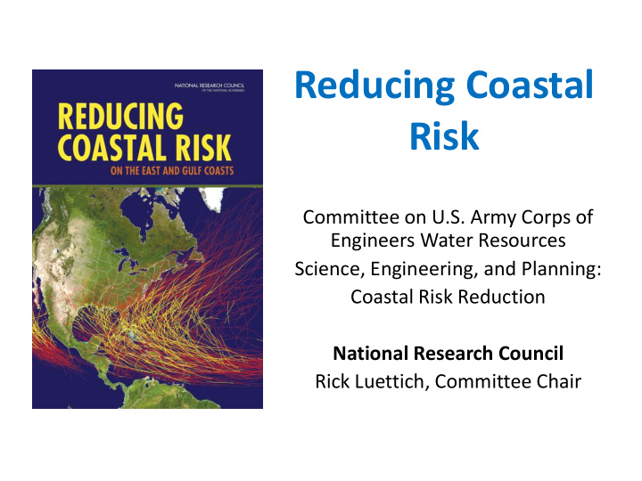 reducing coastal risk