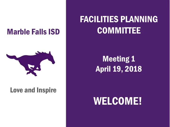 welcome agenda welcome introductions committee overview