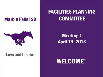 WELCOME!  Agenda  Welcome &amp; Introductions  Committee Overview  State of the District