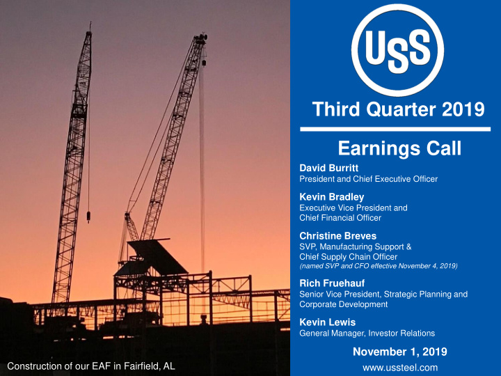 third quarter 2019 earnings call