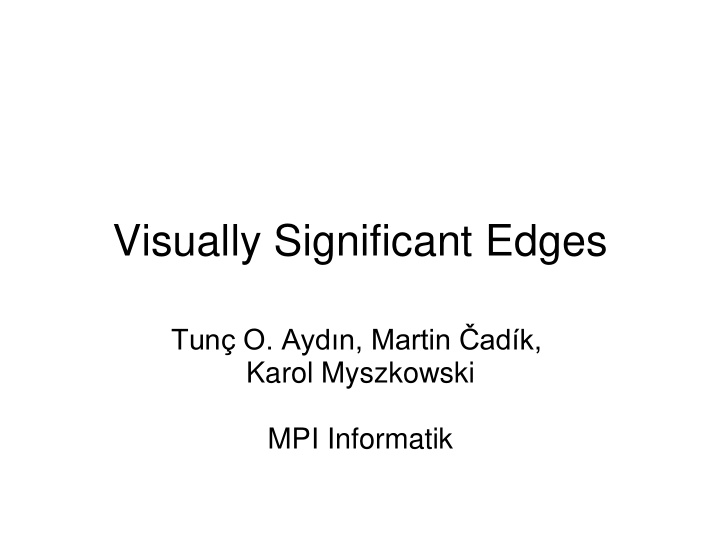 visually significant edges