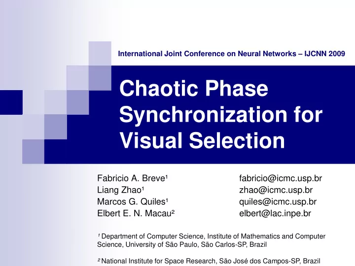 chaotic phase