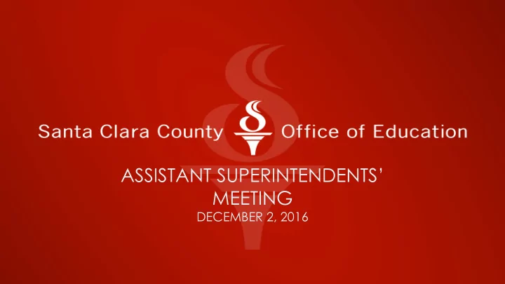 assistant superintendents meeting
