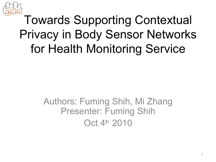towards supporting contextual privacy in body sensor