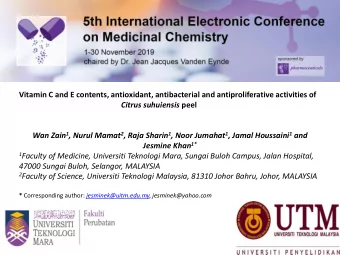 Vitamin C and E contents, antioxidant, antibacterial and antiproliferative activities of Citrus
