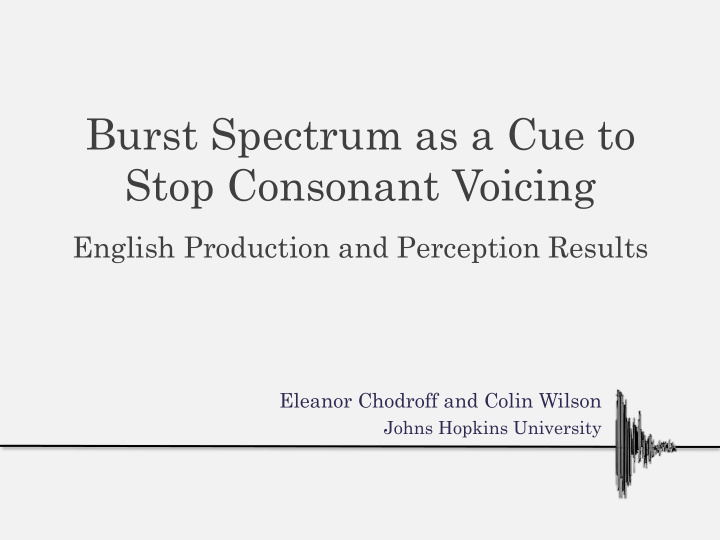 burst spectrum as a cue to