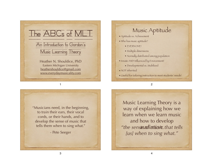 the abcs of mlt