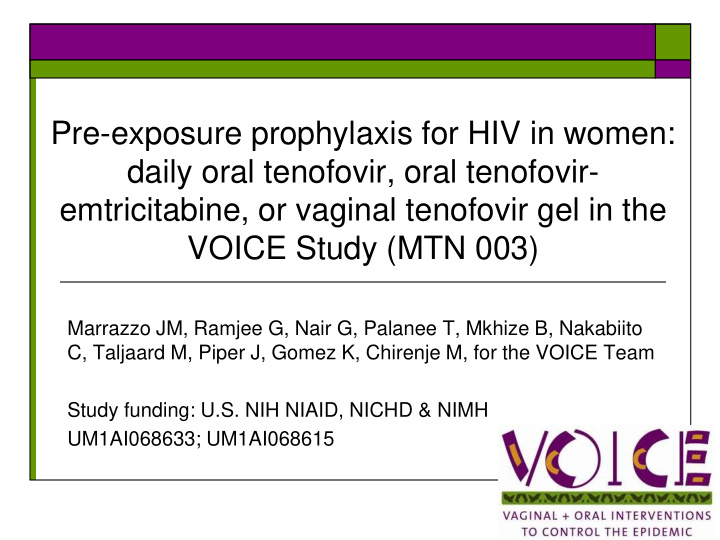 pre exposure prophylaxis for hiv in women