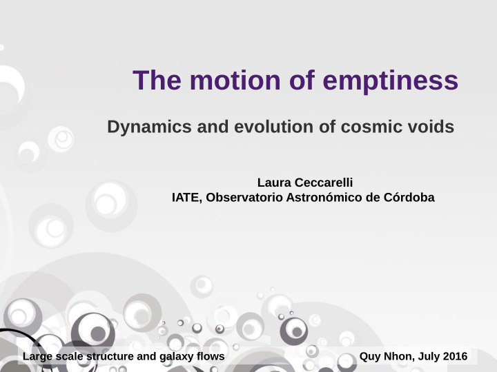 the motion of emptiness
