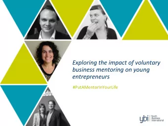 Exploring the impact of voluntary  business mentoring on young  entrepreneurs