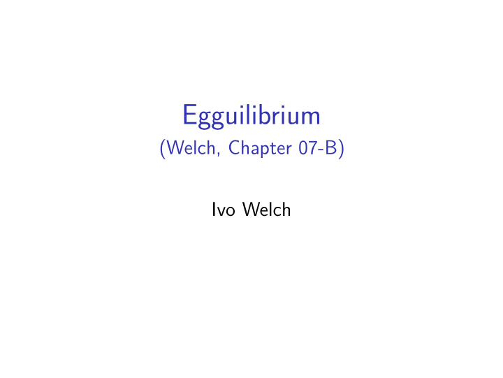 egguilibrium