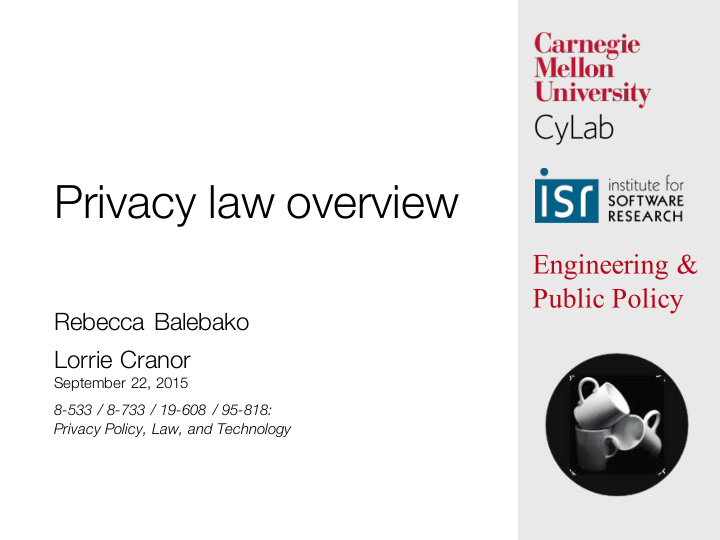 privacy law overview