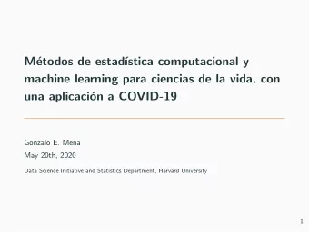 M  etodos de estad  stica computacional y  machine learning para ciencias de la vida, con