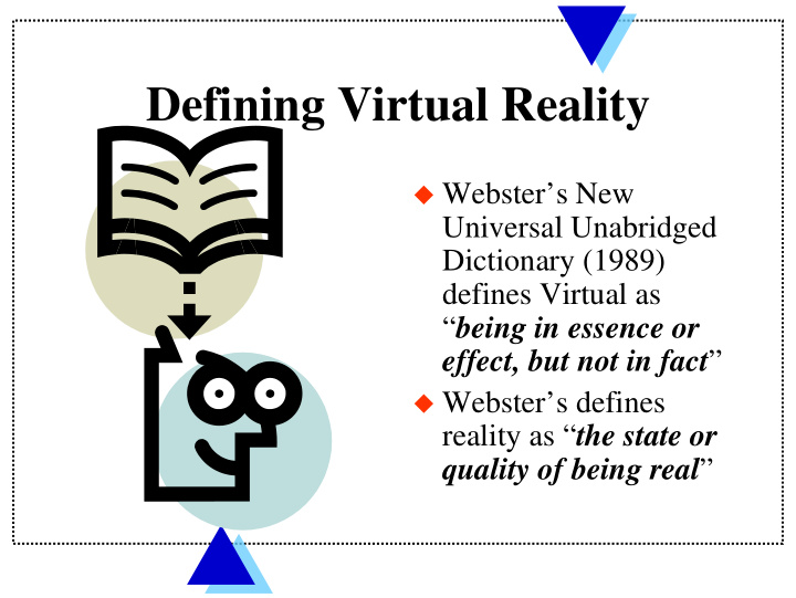 defining virtual reality