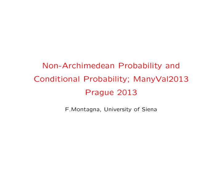 non archimedean probability and conditional probability