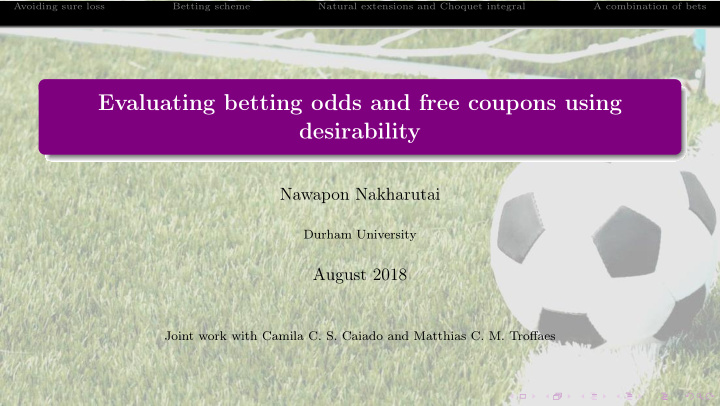 evaluating betting odds and free coupons using