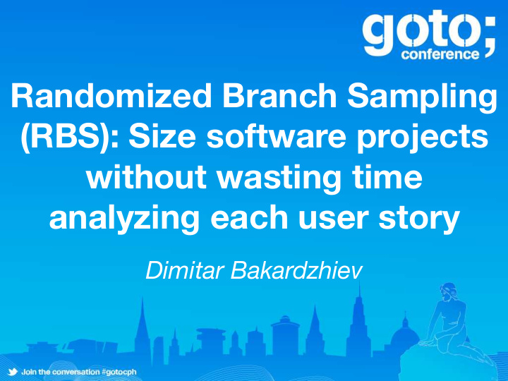 randomized branch sampling rbs size software projects