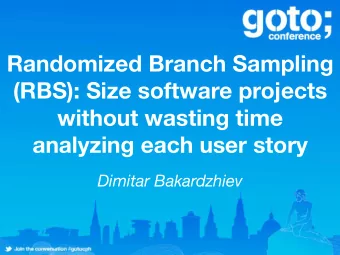 Randomized Branch Sampling  (RBS): Size software projects  without wasting time analyzing each user