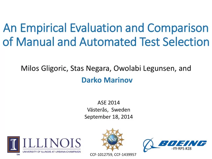 an empirical evaluation and comparison