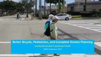 Better Bicycle, Pedestrian, and Complete Streets Planning  Leading By Example in Southwest Florida