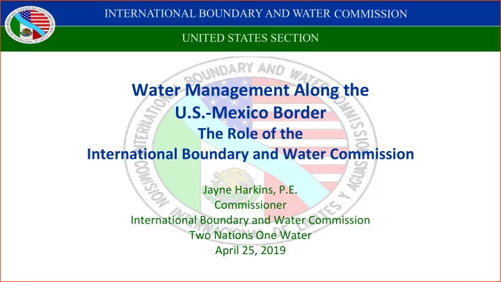 water management along the u s mexico border