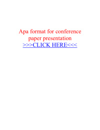 apa format for conference
