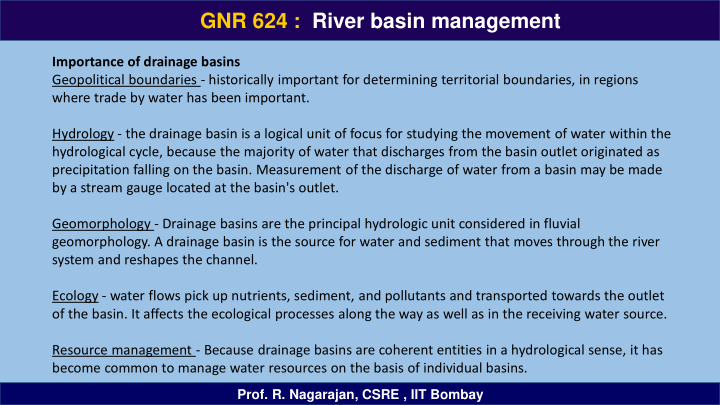 gnr 624 river basin management