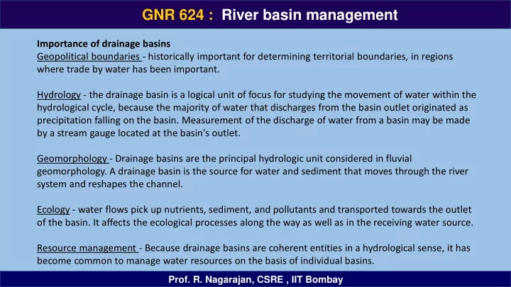 gnr 624 river basin management