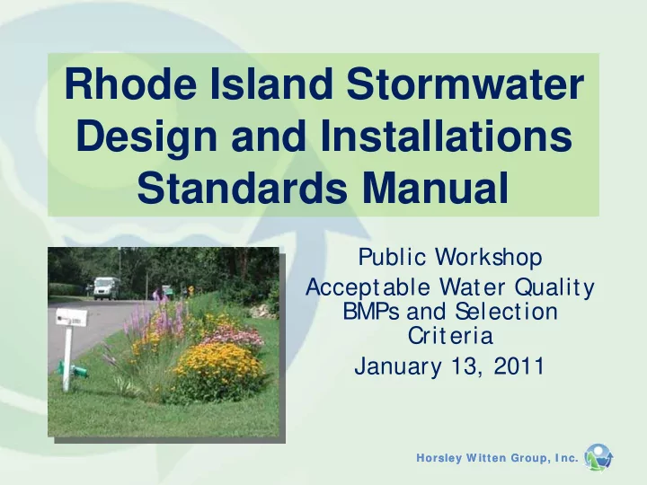 rhode island stormwater design and installations