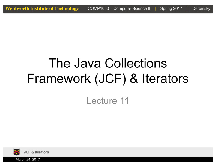 the java collections framework jcf iterators