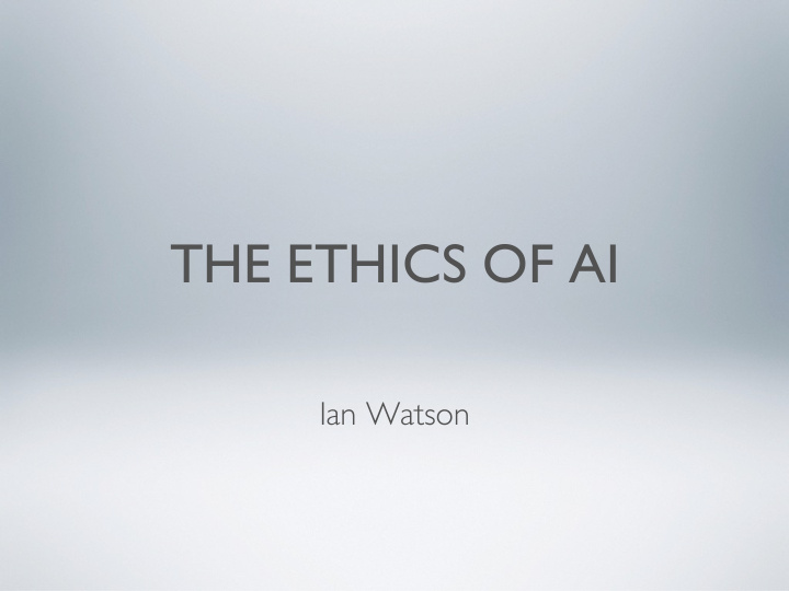 the ethics of ai