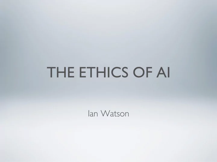 the ethics of ai