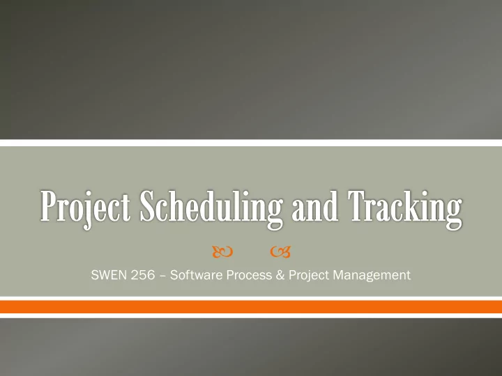 swen 256 software process project management plan